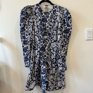 Ulla Johnson Denim Blue Floral Dress (SAMPLE)